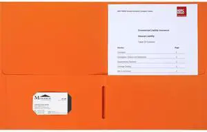 Business Source 8-1/2x11 Double Pocket Portfolio