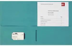 Business Source 8-1/2x11 Double Pocket Portfolio
