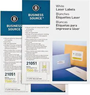Business Source Bright White Premium-quality Address Labels