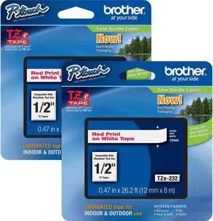 Brother P-touch TZe Laminated Tape Cartridges