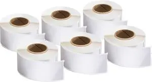 Dymo 2050818 LabelWriter Label Rolls,1 1/8" H x 3 1/2" W, Rectangle, Direct Thermal, White - 130/Pack