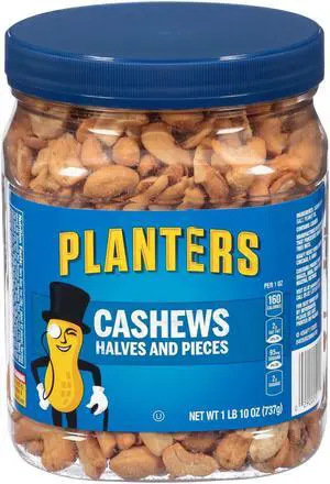 Planters Halves & Pieces Cashews, 26 oz Jar