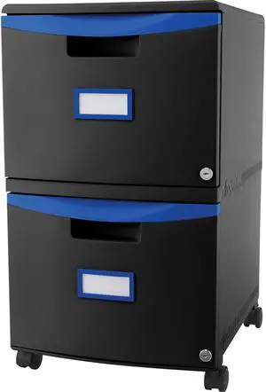 Storex 2-drawer Mobile File Cabinet