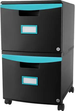 Storex 2-drawer Mobile File Cabinet