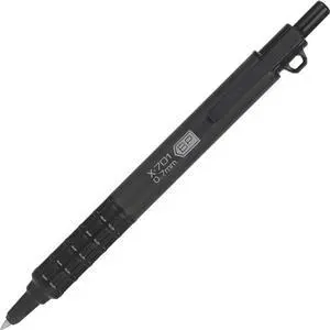 X-701 Retractable Ballpoint Pen, Fine 0.7mm, Black Ink, Black Barrel 29811