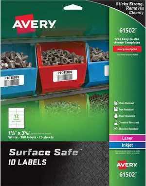 Avery® Surface Safe ID Labels Avery® Surface Safe ID Labels