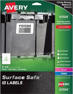 Avery&reg Surface Safe ID Labels