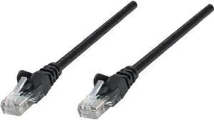 Intellinet Cat6a S/FTP Network Patch Cable, 14 ft., Black, 10G, 500 MHz, 100% Copper, 26 AWG, RJ45, Stranded, Snag-free, Gold-plated Contacts