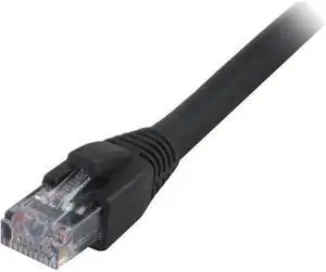 Comprehensive Cat6 Snagless Solid Shielded Black Patch Cable 75ft