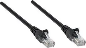 Intellinet Cat6a S/FTP Network Patch Cable, 3 ft., Black, 10G, 500 MHz, 100% Copper, 26 AWG, RJ45, Stranded, Snag-free, Gold-plated Contacts