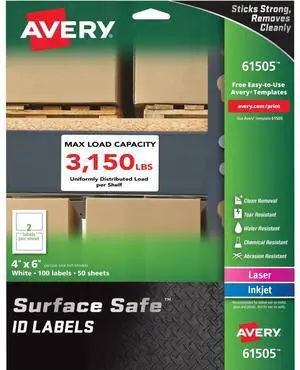 Avery&reg Surface Safe ID Labels