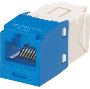 Panduit CJ688TGBU-C Mini-Com TX6 UTP Cat6 Jack Module, Blue, Pack of 100