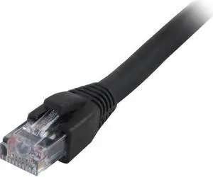 Comprehensive Cat6 Snagless Solid Shielded Black Patch Cable 100ft