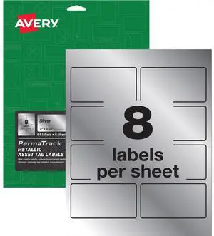 Avery® PermaTrack Metallic Silver Asset Tag Labels
