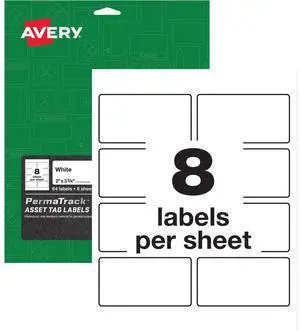 Avery® PermaTrack White Asset Tag Labels