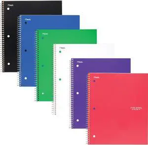 Mead Five Star Subject Spiral Notebook