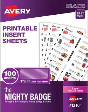 Avery® Laser Print Laser/Inkjet Badge Insert