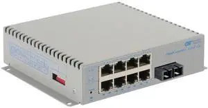 Omnitron Systems OmniConverter Unmanaged Gigabit PoE+, SM SC, RJ-45, Ethernet Fiber Switch