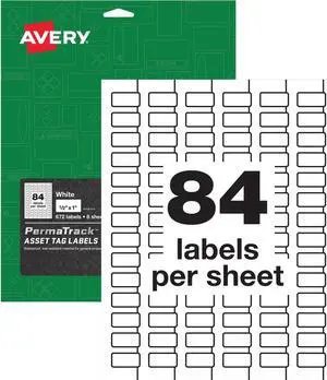 Avery® PermaTrack Metallic Silver Asset Tag Labels