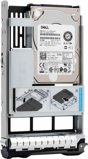 Dell 400-AUVR 2.4TB 10K RPM SAS 12Gb/s 512e Enterprise HDD in 13G 3.5in Hybrid Tray for Dell PowerEdge Servers