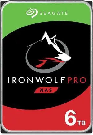 Seagate IronWolf Pro 6TB SATA 6Gb/s 7200RPM 256MB Cache 3.5" Enterprise NAS Server CMR HDD — ST6000NE000 Seagate IronWolf Pro 6TB SATA 6Gb/s 7200RPM 256MB Cache 3.5" Enterprise NAS Server CMR HDD — ST6000NE000