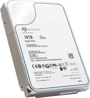 Seagate Exos X16 10TB SATA 6Gb/s 7200RPM 3.5-Inch Enterprise HDD — ST10000NM001G