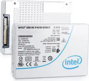 Intel - SSDPE2KX020T801 - Intel DC P4510 2 TB Solid State Drive - 2.5 Internal - PCI Express (PCI Express 3.1 x4) - 3200 Enterprise Solid State Drive