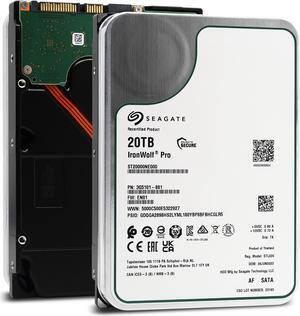 Seagate IronWolf Pro 20TB NAS Internal Hard Drive HDD - CMR 3.5 Inch SATA 6Gb/s 7200 RPM 256MB Cache for RAID Network Attached Storage (ST20000NE000) (ST20000NE000)