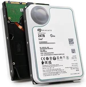 Seagate Exos 24TB SATA HDD ST24000NM000C 7.2K RPM 6Gb/s 512e 3.5in 512MB
