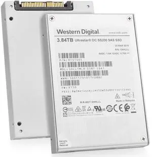 Western Digital Ultrastar DC SS200 0TS1405 3.84TB SAS 12Gb/s 1 DWPD MLC NAND 2.5" Seller Refurbished Enterprise SSD