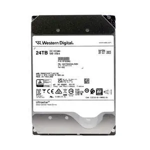 Western Digital Ultrastar DC HC580 WUH722424AL5204 0F62802 24TB 7.2K RPM SAS 12Gb/s 512e 3.5in Enterprise Hard Drive Western Digital Ultrastar DC HC580 WUH722424AL5204 0F62802 24TB 7.2K RPM SAS 12Gb/s 512e 3.5in Enterprise Hard Drive