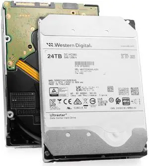 Western Digital Ultrastar DC HC580 WUH722424AL4201 0F62865 24TB 7.2K RPM SAS 12Gb/s 4Kn 512MB 3.5in Enterprise Hard Drive Western Digital Ultrastar DC HC580 WUH722424AL4201 0F62865 24TB 7.2K RPM SAS 12Gb/s 4Kn 512MB 3.5in Enterprise Hard Drive