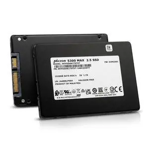 Micron 5300 MAX MTFDDAK1T9TDT 1.92TB 5 DWPD SATA 6Gb/s 3D TLC 2.5in Enterprise Mixed Use Solid State Drive Micron 5300 MAX MTFDDAK1T9TDT 1.92TB 5 DWPD SATA 6Gb/s 3D TLC 2.5in Enterprise Mixed Use Solid State Drive