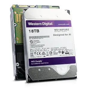 Western Digital Purple SC HA710 WD180PURZ 85AFFY0 2W10617 18TB 7.2K RPM SATA 6Gb/s 512e 512MB 3.5in Surveillance HDD Western Digital Purple SC HA710 WD180PURZ 85AFFY0 2W10617 18TB 7.2K RPM SATA 6Gb/s 512e 512MB 3.5in Surveillance HDD
