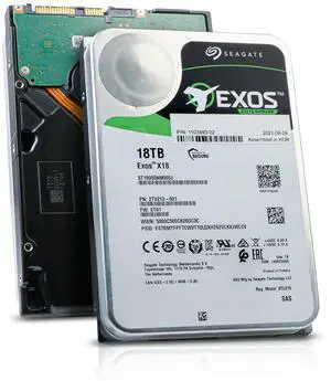 Seagate Exos X18 ST18000NM005J 18TB 7.2K RPM SAS 12Gb/s 512e SED 3.5in Enterprise Hard Drive Seagate Exos X18 ST18000NM005J 18TB 7.2K RPM SAS 12Gb/s 512e SED 3.5in Enterprise Hard Drive
