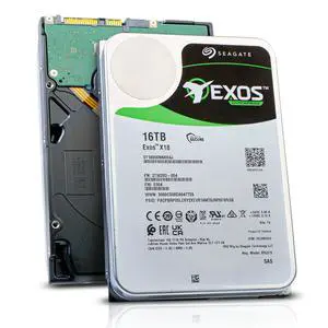 Seagate Exos X18 16TB ST16000NM004J 7.2k RPM SAS 12 Gb/s 256MB Cache 512e/4Kn 3.5-inch Enterprise Hard Drive Seagate Exos X18 16TB ST16000NM004J 7.2k RPM SAS 12 Gb/s 256MB Cache 512e/4Kn 3.5-inch Enterprise Hard Drive