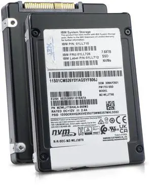 IBM/Samsung PM1733 MZWLJ7T6HALA 7.68TB 1 DWPD PCIe Gen 4.0 x4 8GB/s 3D TLC U.2 NVMe 2.5in Read-Intensive Enterprise Solid State Drive IBM/Samsung PM1733 MZWLJ7T6HALA 7.68TB 1 DWPD PCIe Gen 4.0 x4 8GB/s 3D TLC U.2 NVMe 2.5in Read-Intensive Enterprise Solid State Drive