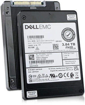 Dell/Western Digital Ultrastar DC SN840 WUS4BA138DSP3X5 0TS2076 3.84TB 1 DWPD PCIe Gen 3.1 x4 4GB/s 3D TLC U.2 NVMe 2.5in Read Intensive Enterprise Solid State Drive Dell/Western Digital Ultrastar DC SN840 WUS4BA138DSP3X5 0TS2076 3.84TB 1 DWPD PCIe Gen 3.1 x4 4GB/s 3D TLC U.2 NVMe 2.5in Read Intensive Enterprise Solid State Drive