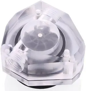 Bykski 2-Way Diamond Flow Indicator - Clear (B-FMPA-DM-X)