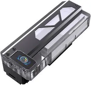 Bykski DDC Pump / 220mm Reservoir Station w/ Temp Digital Display and 5v Addressable RGB (RBW) (CP-DDC-X-TK220-V2)