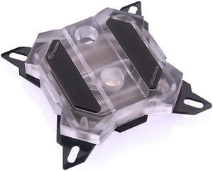 Bykski CPU-XPH-T8 CPU Water Cooling Block - PMMA - Black Accent w/ 5v Addressable RGB (RBW) (LGA 115x / 20xx)