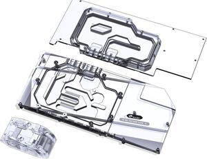 Bykski Full Coverage GPU Water Block w/ Integrated Active Backplate for Colorful iGame RTX 3090 Vulcan / Neptune (N-IG3090VXOC-TC)