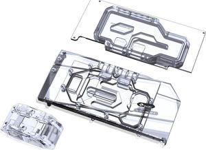Bykski Full Coverage GPU Water Block w/ Integrated Active Backplate for Colorful iGame Battle-Axe RTX 3090 (N-IG3090ZF-TC)