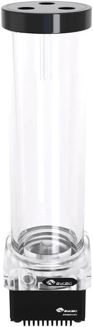 Bykski DDC CP-PMD3COV-X / 200mm PMMA Reservoir Combo - Black w/ 5v A-RGB LED