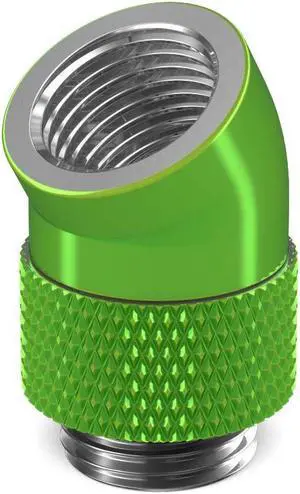 PrimoChill Male to Female G1/4 30 Degree Rotary Elbow Fitting -  Toxic Candy