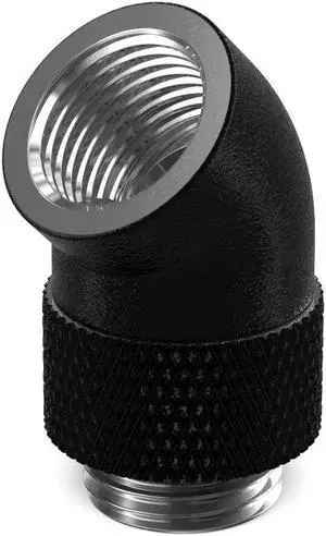 PrimoChill Male to Female G 1/4in. 45 Degree SX Rotary Elbow Fitting PrimoChill Male to Female G 1/4in. 45 Degree SX Rotary Elbow Fitting