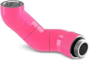 PrimoChill Male to Female G 1/4in. 180 Degree SX Triple Rotary Elbow Fitting