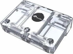 Bykski GPU L Shaped Connection Upgrade Block - Clear (B-VGA-XS15-X)