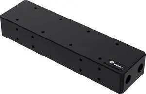 Bykski 8-Way GPU Server Connection Distribution Block - Black POM (B-L2-8BM-X)