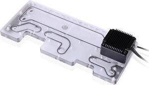 Bykski Distro Plate For Cougar DarkBlader X5 - Frosted PMMA w/ 5v Addressable RGB (5v A-RGB LED) - Pump Included(RGV-CG-DB-X5-P-F-K)